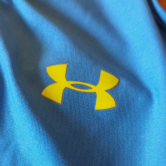 Under Armour Women's Blue and Neon Running Tank Top - Picture 3 of 4